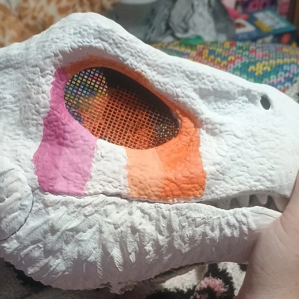 Lesbian Flag Custom Dino Mask